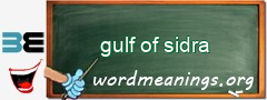 WordMeaning blackboard for gulf of sidra